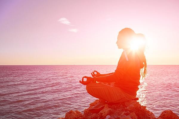 A girl mastering the art of breathing